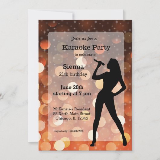 Invitation Parti karaoké (Devant)