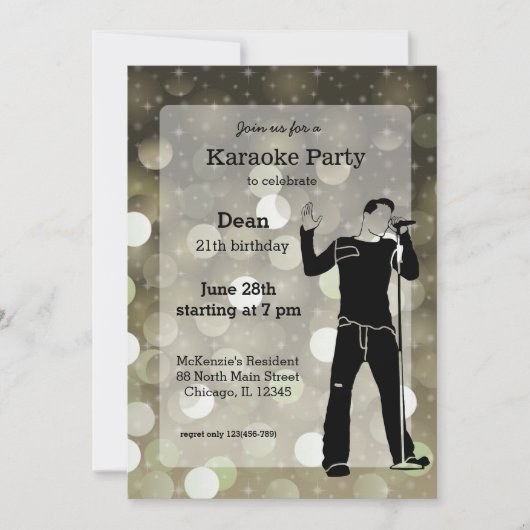 Invitation Parti karaoké (Devant)