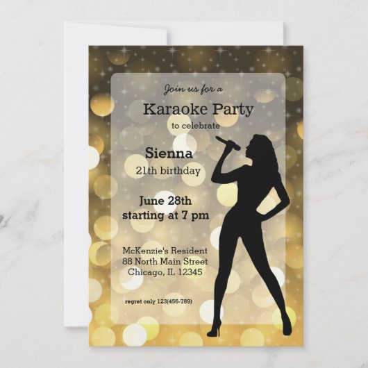 Invitation Parti karaoké (Devant)