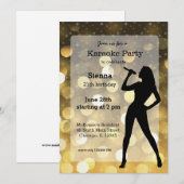 Invitation Parti karaoké (Devant / Derrière)