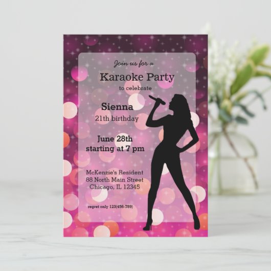 Invitation Parti karaoké (Debout devant)