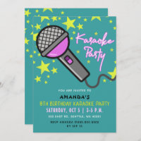 Parti Karaoke Anniversaire de enfant Turquoise vio