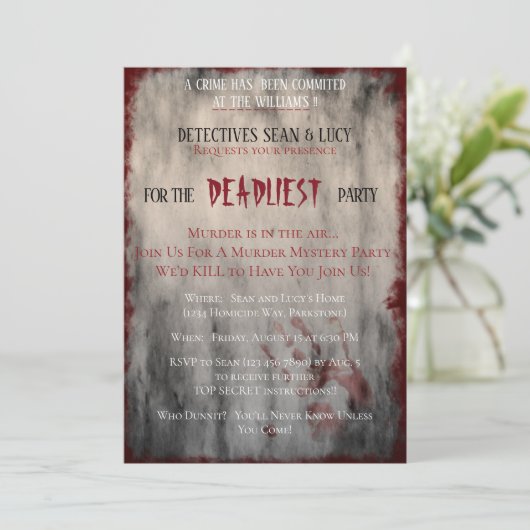 Invitation Parti le plus meurtrier (Debout devant)