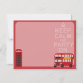 Invitation Parti londonien chic (Dos)