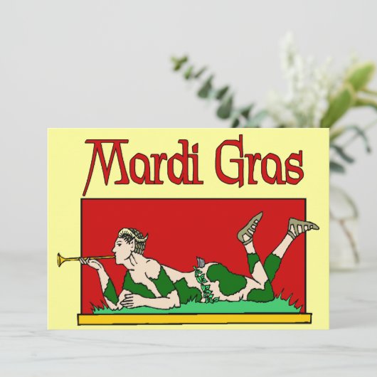 Invitation Parti Mardi Gras (Debout devant)