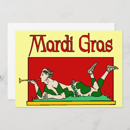 Invitation Parti Mardi Gras (Devant / Derrière)