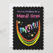 Invitation Parti Mardi Gras (Devant)