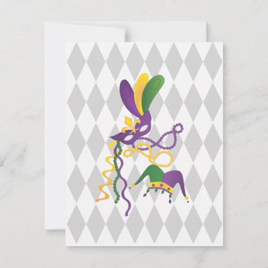 Invitation Parti Mardi Gras (Dos)