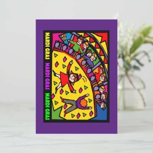 Invitation Parti Mardi Gras (Debout devant)