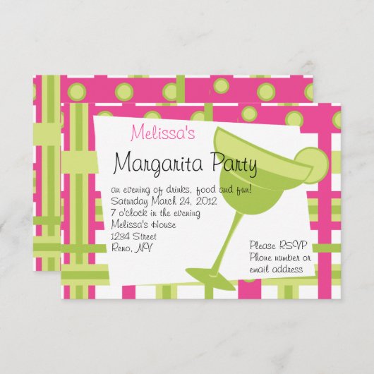 Invitation Parti Margarita (Devant / Derrière)