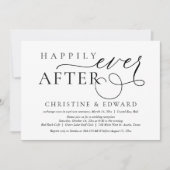 Invitation Parti mariage Elopement, Heureusement Jamais Après (Devant)