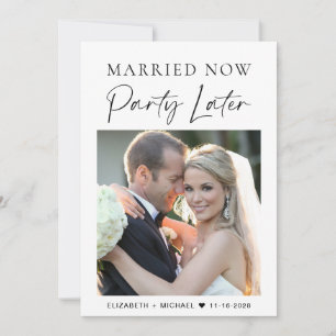 Invitation Parti Marié Maintenant Plus Tard Photo Mariage Fai