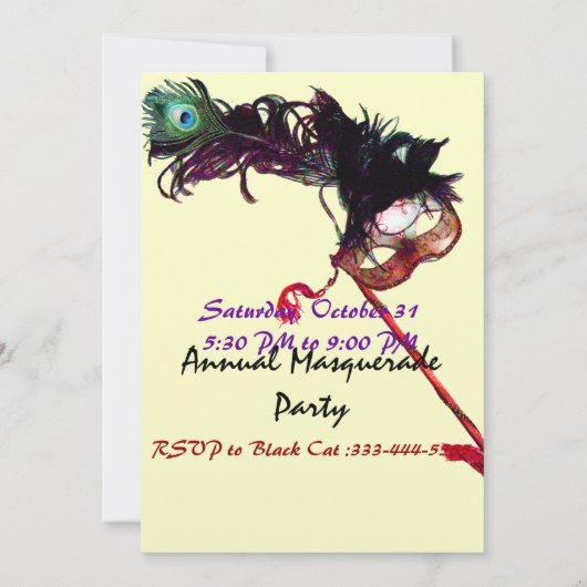 INVITATION PARTI MASQUERADE (Dos)