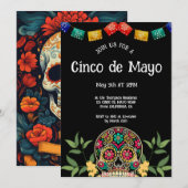 Invitation PARTI Mexicain Cinco de Mayo (Devant / Derrière)