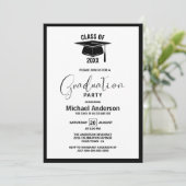 Invitation Parti minimaliste moderne de graduation (Debout devant)