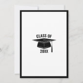 Invitation Parti minimaliste moderne de graduation (Dos)