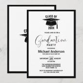 Invitation Parti minimaliste moderne de graduation (Devant / Derrière)