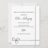 Invitation Parti minimaliste moderne de graduation (Devant)