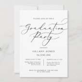 Invitation Parti minimaliste moderne de graduation Calligraph (Devant)