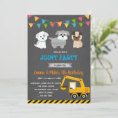 Invitation Parti mixte du chiot de construction (Debout devant)