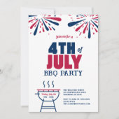 Invitation Parti moderne 4 juillet BBQ (Devant)