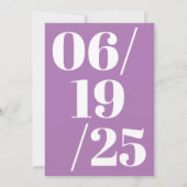 Invitation Parti moderne Bold Purple Graduation (Dos)