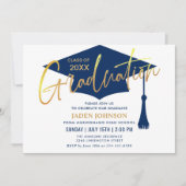 Invitation Parti Moderne Simple Grad Grad Graduation (Devant)
