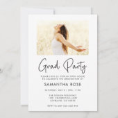 Invitation Parti Moderne Simple Photo Graduation (Dos)
