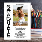 Invitation Parti Moderne Simple Photo Graduation