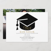 Invitation Parti Moderne Simple Photo Graduation (Devant / Derrière)