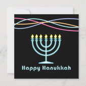 Invitation Parti Neon Hanoukka (Devant)