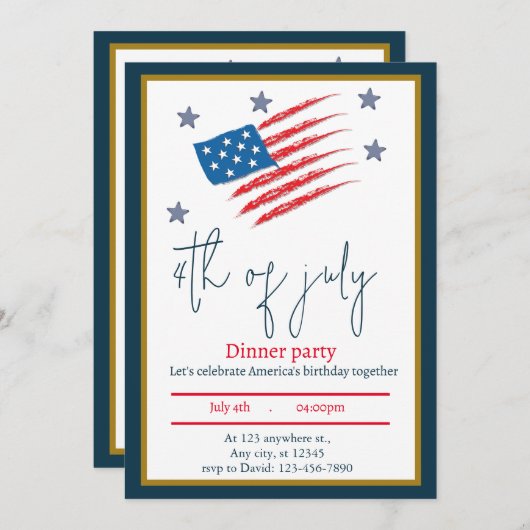 Invitation Parti patriote (Devant / Derrière)