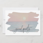 Invitation Parti photo moderne Ocean Sunset Beach Graduation (Devant)