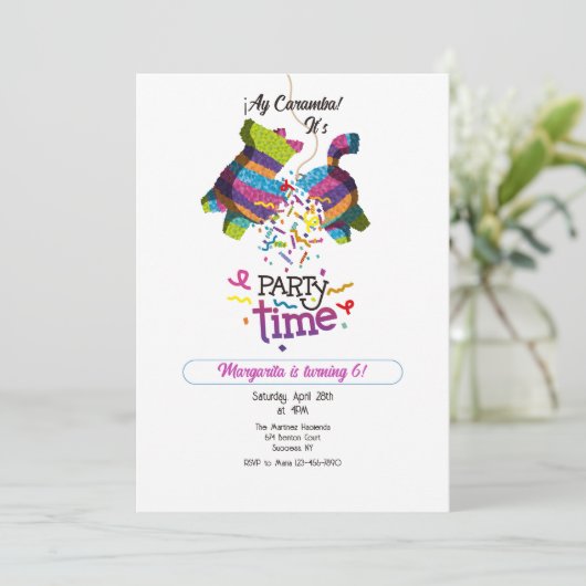 Invitation Parti Piñata (Debout devant)
