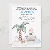 Invitation Parti Pirate Illustré (Devant)