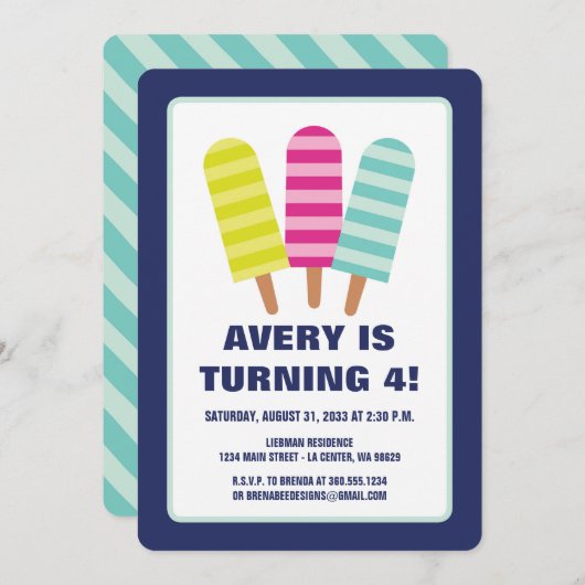 Invitation Parti populaire (Devant / Derrière)