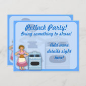 Invitation Parti Potluck (Devant / Derrière)