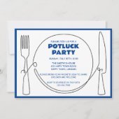 INVITATION PARTI POTLUCK PERSONNALISABLE (Devant)
