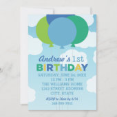 Invitation Parti pour l'orchestre bleu et vert (Devant)