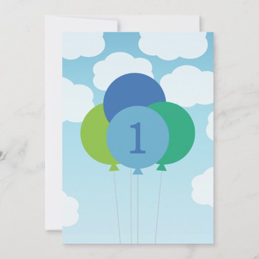 Invitation Parti pour l'orchestre bleu et vert (Dos)