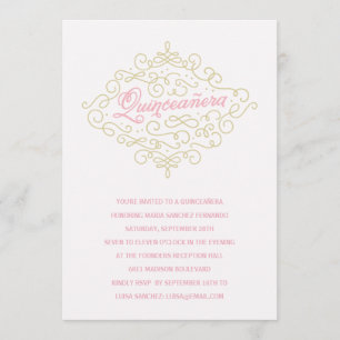 Invitation Parti Quinceanera Plutôt Flourdissant