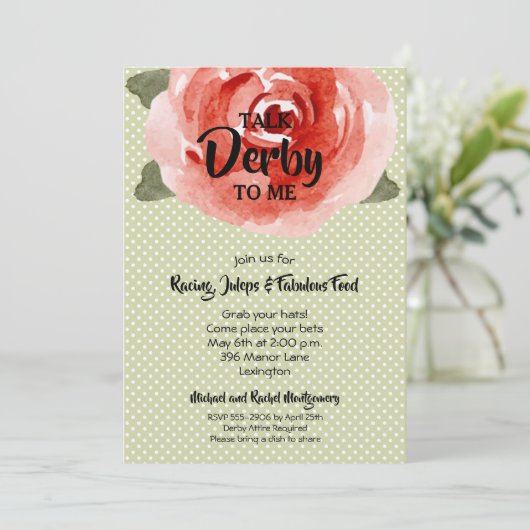 Invitation Parti Red Rose Derby (Debout devant)
