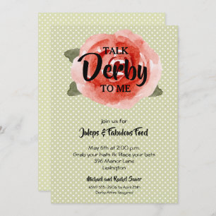 Invitation Parti Red Rose Derby