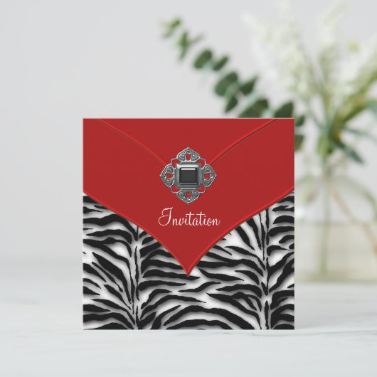 Invitation Parti Red Zerbra (Debout devant)