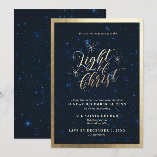 Invitation Parti religieux (Devant / Derrière)