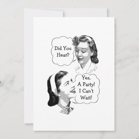 Invitation Parti rétro (Devant)