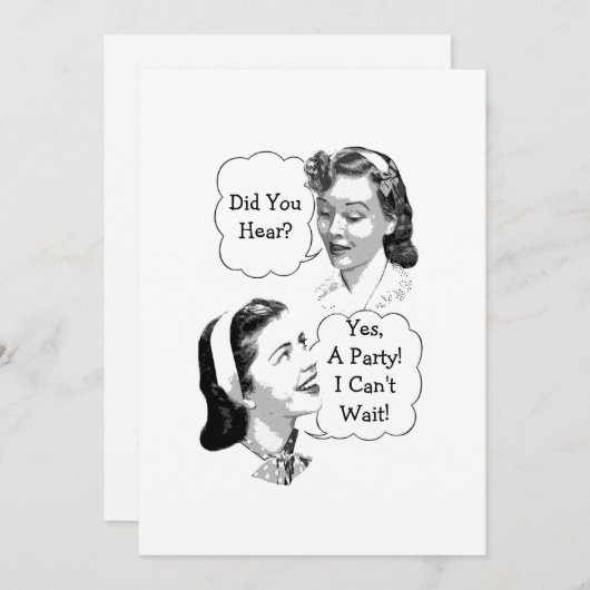 Invitation Parti rétro (Devant / Derrière)