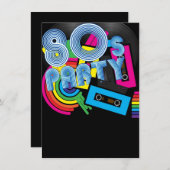 Invitation Parti rétro 80 (Devant / Derrière)