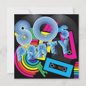 Invitation Parti rétro 80 (Devant)