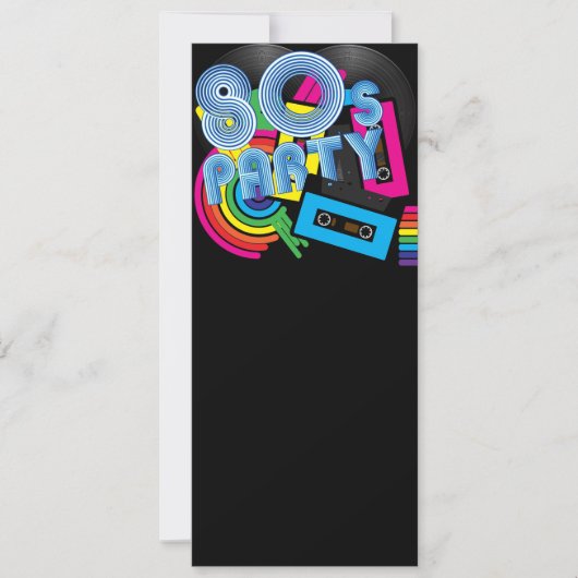 Invitation Parti rétro 80 (Devant)